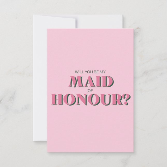 Maid of Honour Proposal Card (Front)