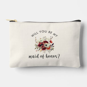 Maid of honour Proposal Floral Makeup Bag