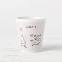 Maid of Honour Proposal Latte Mug | Champagne