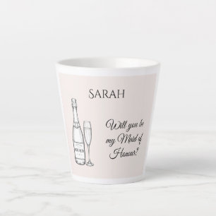 Maid of Honour Proposal Latte Mug   Champagne