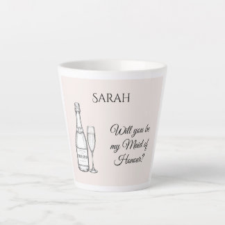 Maid of Honour Proposal Latte Mug | Champagne