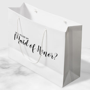 Maid of Honour Proposal Modern Proposal Large Gift Bag