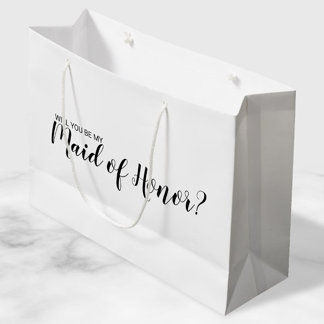 Maid of Honour Proposal Modern Proposal Large Gift Bag (Creator Uploaded)