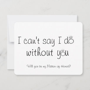 Maid of Honour Proposal Thank You Card