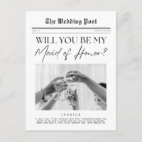 Maid of Honour Proposal, USA Customisable Newspape