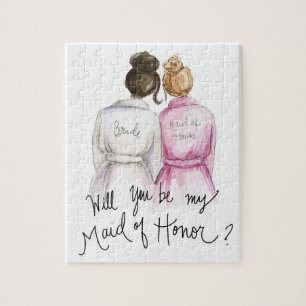 Maid of Honour? Puzzle Dk Br Bun Bride Dk Bl Bun M