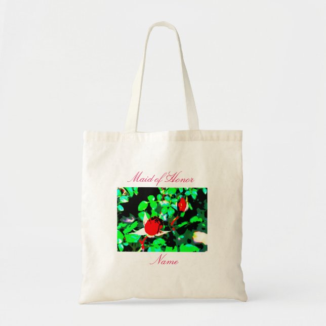 Maid of honour red roses tote bag (Front)