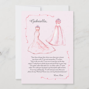 Maid of Honour Request Card