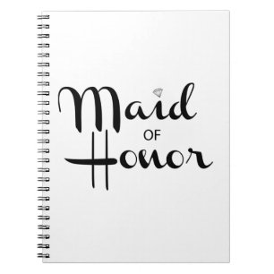 Maid of Honour Retro Script Notebook