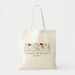 Maid of Honour Script Style Custom Floral Wedding  Tote Bag<br><div class="desc">Looking for a cute gift for your wedding bridal party? Check out this Maid of Honour Script Style Custom Floral Wedding Totebag. You can add a custom name very easily.  Have a great wedding!</div>