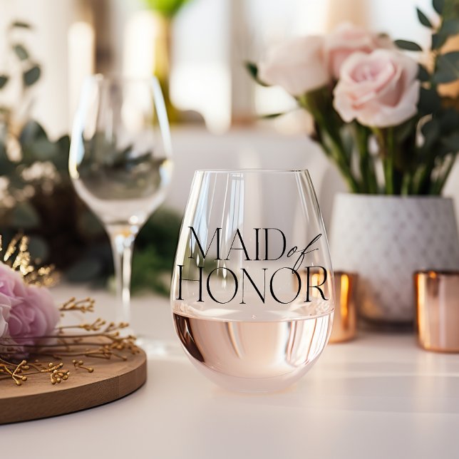 Maid of Honour Stemless Wine Glass (Creator Uploaded)