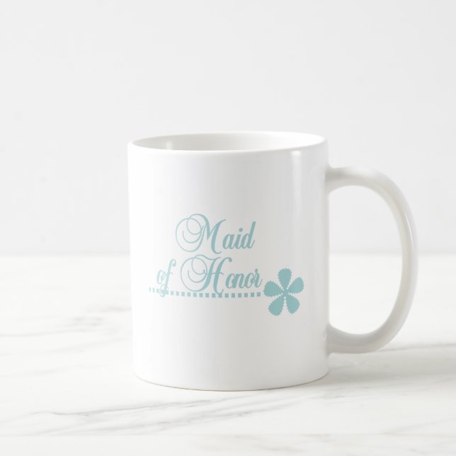 Maid of Honour Teal Elegance Coffee Mug (Right)