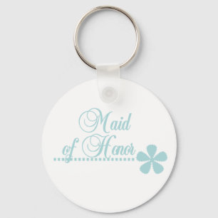 Maid of Honour Teal Elegance Key Ring