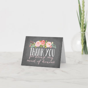 Maid of Honour Thank You Bridesmaid