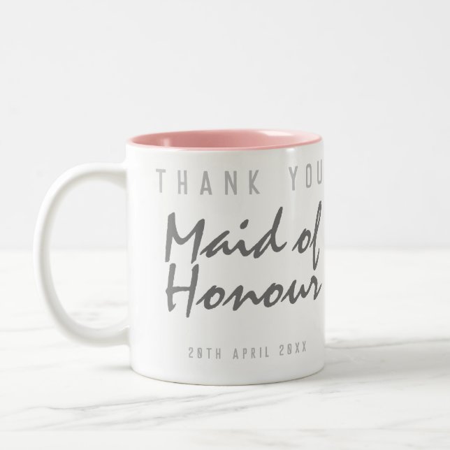 Maid of Honour Thank You Gift Two-Tone Coffee Mug (Left)