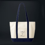 Maid of Honour Tote<br><div class="desc">Tote bag shown in natural/navy blue with text; Maid of Honour. Customise this item or buy as is.</div>