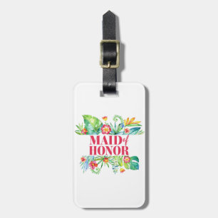 Maid of Honour Tropical Destination Wedding Luggage Tag