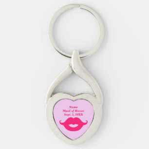Maid of Honour Twisted Heart Keychain