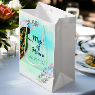 Maid of Honour Vintage Peacock Favour Medium Gift Bag