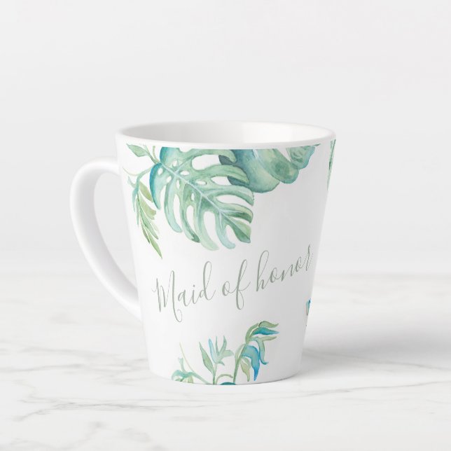 Maid of Honour Watercolor Sea Turtle Mug (Left Angle)