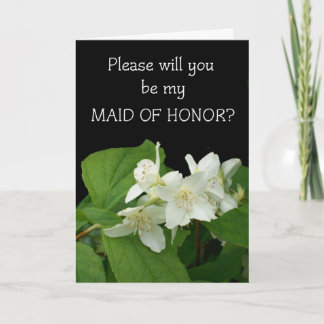 Maid of Honour Wedding Invitation Card