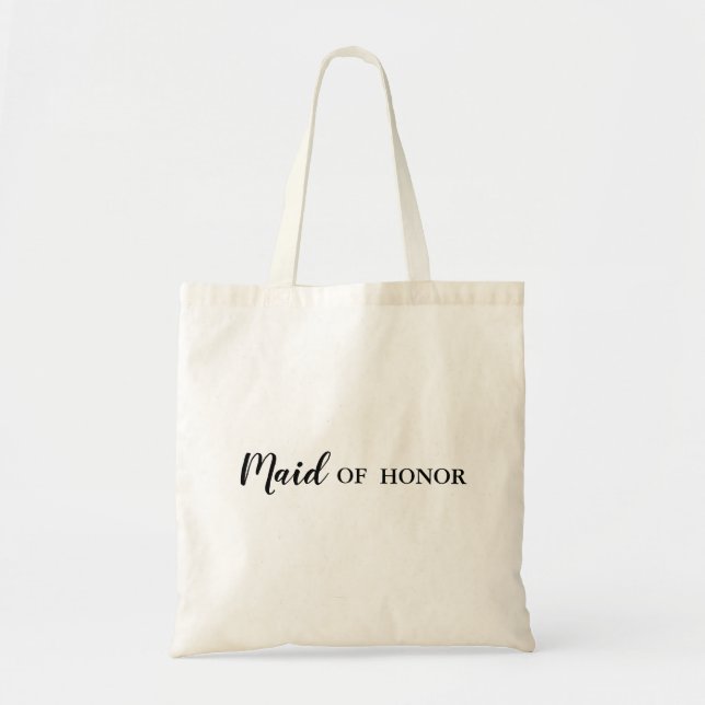 Maid of Honour Wedding Personalised Tote Bag (Front)