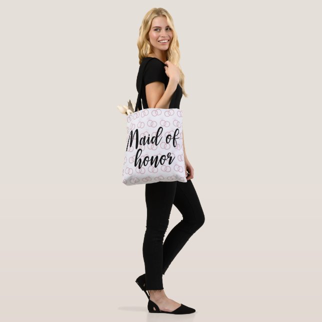 Maid of Honour Wedding Ring Pattern Tote Bag (On Model)