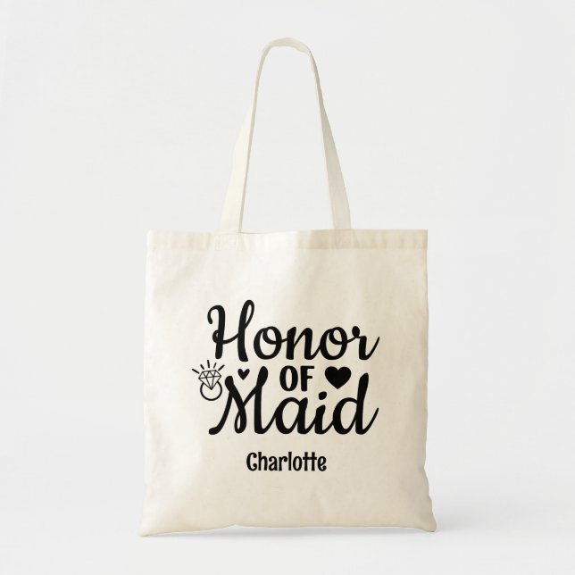 Maid Of Honour Wedding Tote Bag (Front)