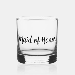 Maid of Honour Wedding Whiskey Glass
