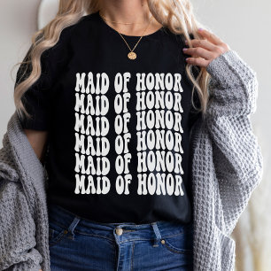 Maid of Honour White Matching Bridal Party T-Shirt