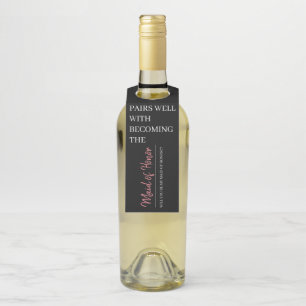 Maid of Honour Wine Bottle Hanger Tag