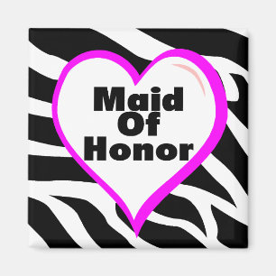 Maid Of Honour Zebra Stripes Magnet