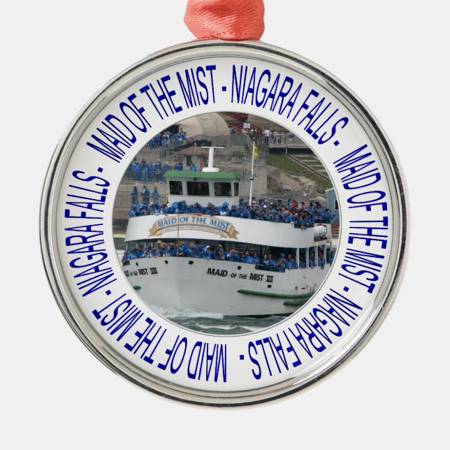 Maid of the mist - Niagara Falls Metal Tree Decoration (Front)