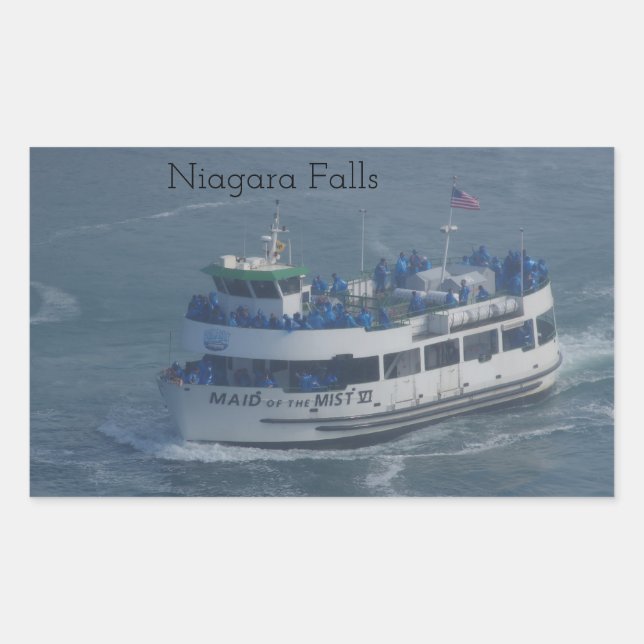 Maid of the mist on the Niagara river Rectangular Sticker (Front)
