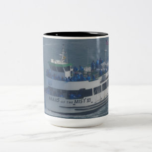 Maid of the mist on the Niagara river Two-Tone Coffee Mug