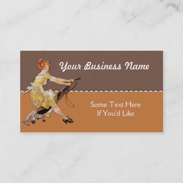 Maid or Cleaning Services Business Card (Front)