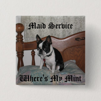 Maid Service 15 Cm Square Badge
