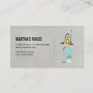 Maid Service Cleaning Product Equipment Business Card