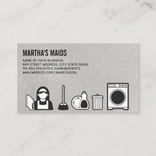 Maid Service Cleaning Services Business Card