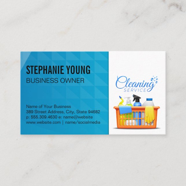 Maid Service | Cleaning Spray and Service Business Business Card (Front)