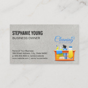 Maid Service   Cleaning Spray and Service Business Card