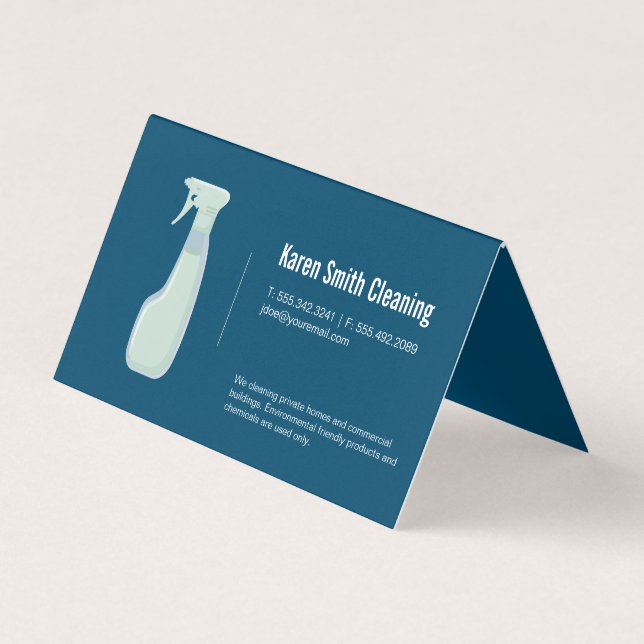 Maid Service | Cleaning Spray Business Card (Front)