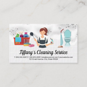 Maid Service   Cleaning Supplies   Soap Business Card