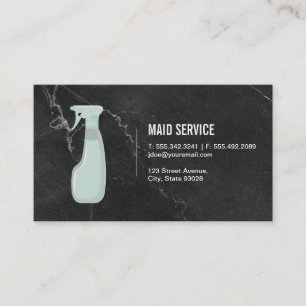 Maid Service Marble Business Card