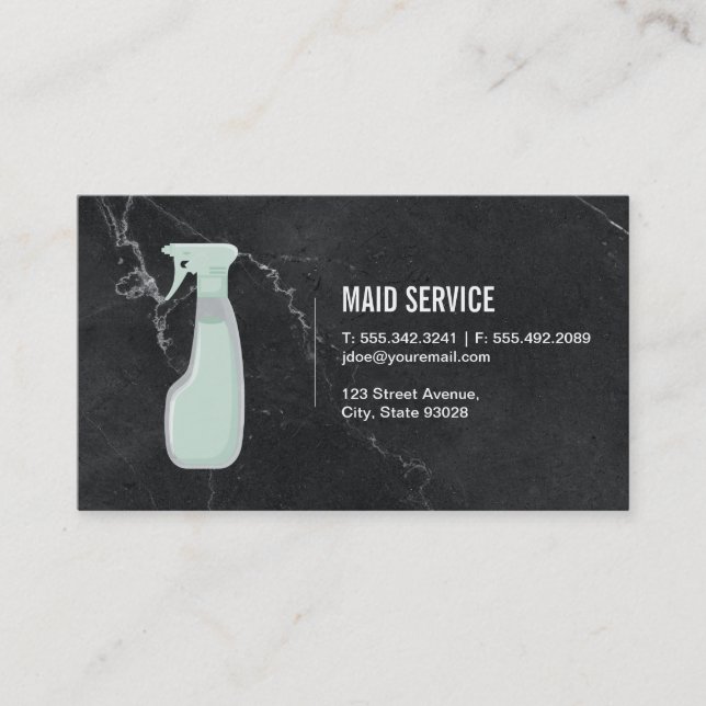 Maid Service | Marble Business Card (Front)