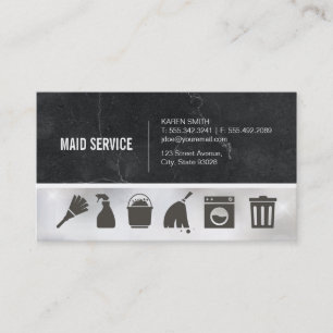 Maid Service Marble Cleaning Maid Business Card