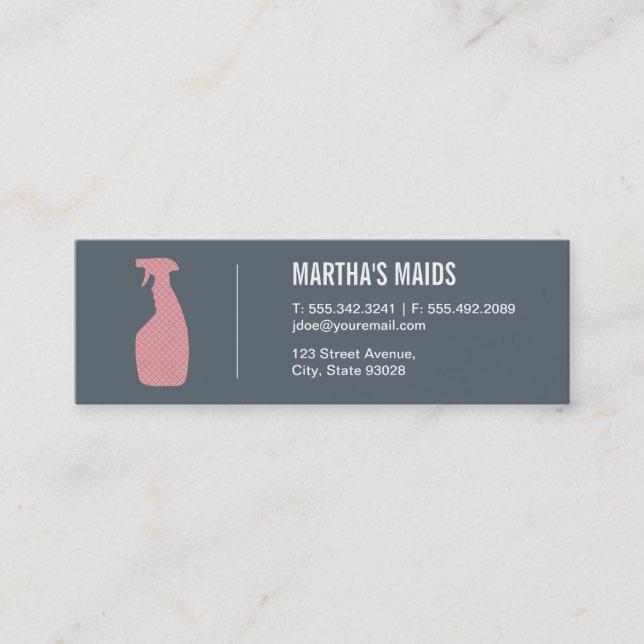 Maid Service Mini Business Card (Front)