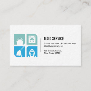 Maid Services Icon   Hotel Services Business Card