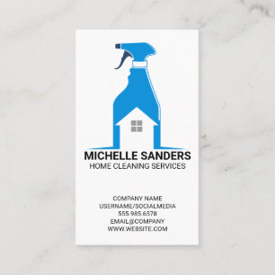 Maid Supplies Spray Bottle Home Cleaning Business Card