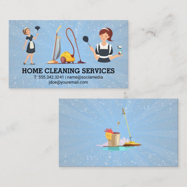 Maid | Vacuums Business Card (Front/Back)
